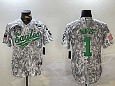Men's Philadelphia Eagles #1 Jalen Hurts Arctic Camo 2024 Salute to Service Stitched Baseball Jersey,baseball caps,new era cap wholesale,wholesale hats